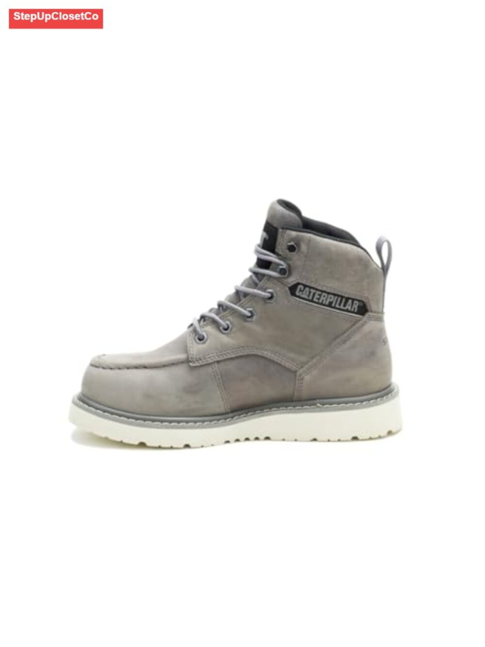 Waterproof Full Grain Leather Steel Toe Wedge Work Boot